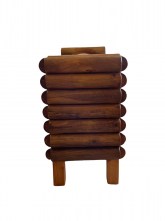 Κάδος απορριμμάτων με μισό ξύλα και καπάκι μικρός